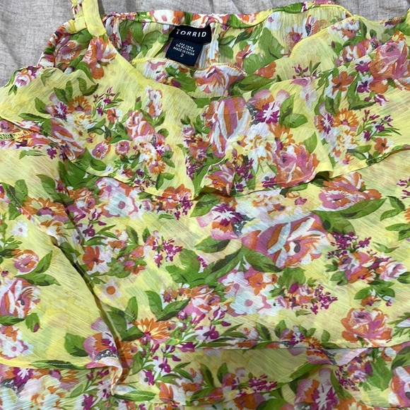 COPY - Torrid Asymmetrical Floral Tank - Picture 2 of 4